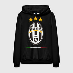 Толстовка-худи мужская Juventus: 3 stars, цвет: 3D-черный