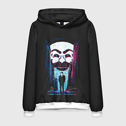 Толстовка-худи мужская Mr Robot: Anonymous, цвет: 3D-белый