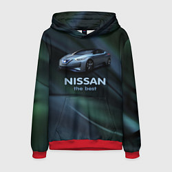 Толстовка-худи мужская Nissan the best, цвет: 3D-красный