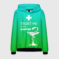 Толстовка-худи мужская Trust me, i'm a doctor, цвет: 3D-черный