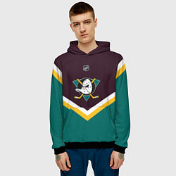 Толстовка-худи мужская NHL: Anaheim Ducks, цвет: 3D-черный — фото 2
