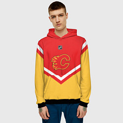 Толстовка-худи мужская NHL: Calgary Flames, цвет: 3D-черный — фото 2