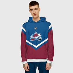 Толстовка-худи мужская NHL: Colorado Avalanche, цвет: 3D-белый — фото 2