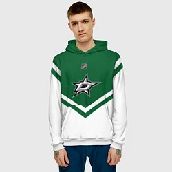 Толстовка-худи мужская NHL: Dallas Stars, цвет: 3D-белый — фото 2