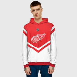 Толстовка-худи мужская NHL: Detroit Red Wings цвета 3D-красный — фото 2