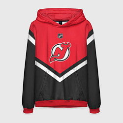 Толстовка-худи мужская NHL: New Jersey Devils, цвет: 3D-красный