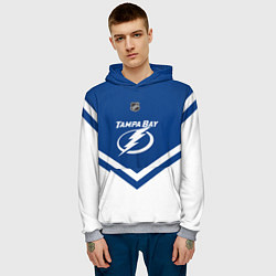 Толстовка-худи мужская NHL: Tampa Bay Lightning, цвет: 3D-меланж — фото 2
