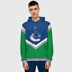 Толстовка-худи мужская NHL: Vancouver Canucks, цвет: 3D-меланж — фото 2