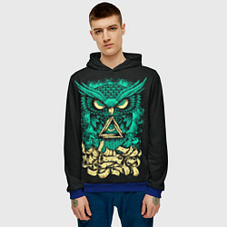 Толстовка-худи мужская Bring Me The Horizon: Owl, цвет: 3D-синий — фото 2