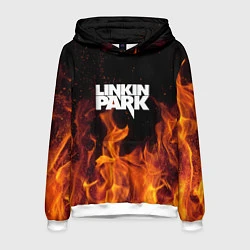 Толстовка-худи мужская Linkin Park: Hell Flame, цвет: 3D-белый