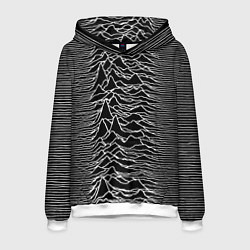 Толстовка-худи мужская Joy Division: Unknown Pleasures, цвет: 3D-белый