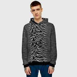 Толстовка-худи мужская Joy Division: Unknown Pleasures, цвет: 3D-черный — фото 2