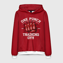 Толстовка-худи мужская One Punch Gym, цвет: 3D-белый