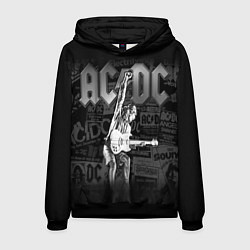Толстовка-худи мужская AC/DC: Rock You, цвет: 3D-черный