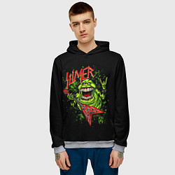 Толстовка-худи мужская Slayer Slimer, цвет: 3D-меланж — фото 2