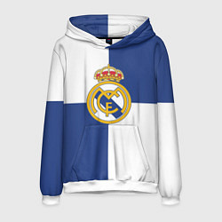 Толстовка-худи мужская Real Madrid: Blue style, цвет: 3D-белый
