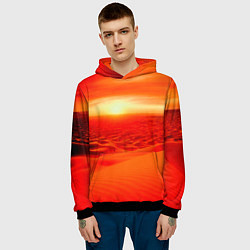 Толстовка-худи мужская Пустыня, цвет: 3D-черный — фото 2