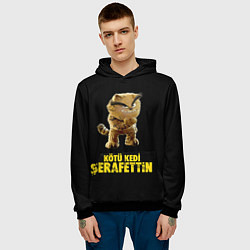 Толстовка-худи мужская Kotu Kedi Serafettin, цвет: 3D-черный — фото 2
