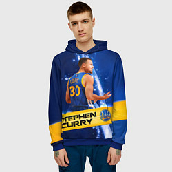 Толстовка-худи мужская Golden State Warriors 8, цвет: 3D-синий — фото 2