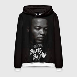 Толстовка-худи мужская Dr. Dre: 100% Beats, цвет: 3D-белый