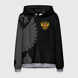 Толстовка-худи мужская Russia - Black collection, цвет: 3D-меланж