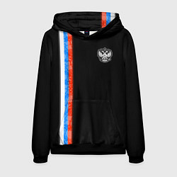 Толстовка-худи мужская Russia - Black collection 2023, цвет: 3D-черный