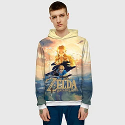 Толстовка-худи мужская The Legend of Zelda, цвет: 3D-белый — фото 2