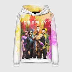 Толстовка-худи мужская Coldplay, цвет: 3D-белый
