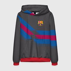 Толстовка-худи мужская Barcelona FC: Dark style, цвет: 3D-красный
