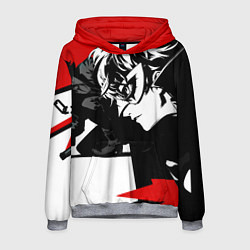 Толстовка-худи мужская Persona 5, цвет: 3D-меланж