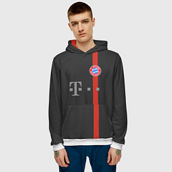 Толстовка-худи мужская Bayern FC: Black 2018, цвет: 3D-белый — фото 2