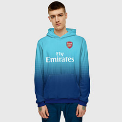 Толстовка-худи мужская Arsenal FC: Blue Away 17/18, цвет: 3D-синий — фото 2