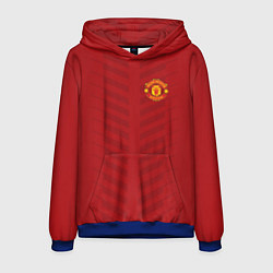 Толстовка-худи мужская Manchester United: Red Lines, цвет: 3D-синий