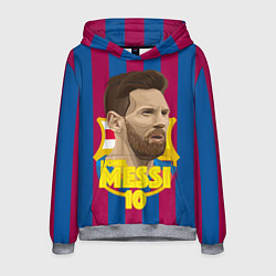 Толстовка-худи мужская FCB Lionel Messi, цвет: 3D-меланж