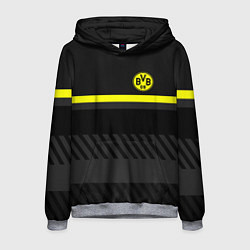 Толстовка-худи мужская FC Borussia 2018 Original #3, цвет: 3D-меланж