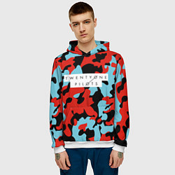 Толстовка-худи мужская TOP: Military Brand Colors, цвет: 3D-белый — фото 2