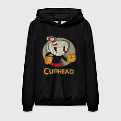 Толстовка-худи мужская Cuphead: Mugman, цвет: 3D-черный