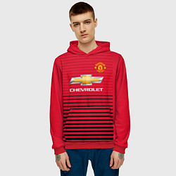 Толстовка-худи мужская FC Manchester United: Away 18/19, цвет: 3D-красный — фото 2