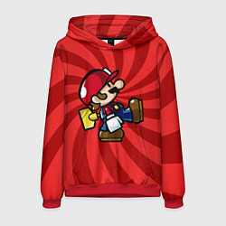 Толстовка-худи мужская Super Mario: Red Illusion, цвет: 3D-красный