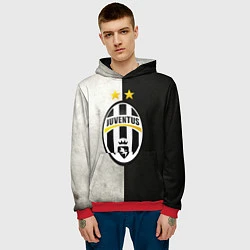 Толстовка-худи мужская FC Juventus W&B, цвет: 3D-красный — фото 2