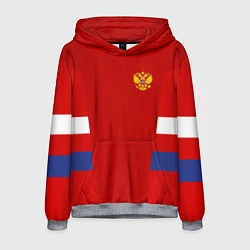 Толстовка-худи мужская Russia: Sport Tricolor, цвет: 3D-меланж