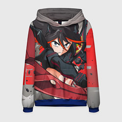 Толстовка-худи мужская Рюко, цвет: 3D-синий