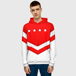 Толстовка-худи мужская Звезды Спартака, цвет: 3D-белый — фото 2