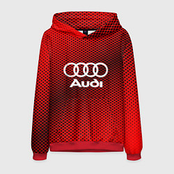 Толстовка-худи мужская Audi: Red Carbon, цвет: 3D-красный