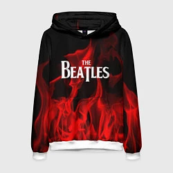 Толстовка-худи мужская The Beatles: Red Flame, цвет: 3D-белый