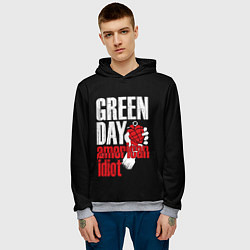 Толстовка-худи мужская Green Day: American Idiot, цвет: 3D-меланж — фото 2