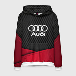Толстовка-худи мужская Audi: Grey Carbon, цвет: 3D-белый