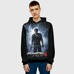 Толстовка-худи мужская Uncharted 4: A Thief's End, цвет: 3D-черный — фото 2
