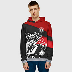 Толстовка-худи мужская FC Man United: Exclusive, цвет: 3D-меланж — фото 2