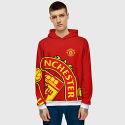 Толстовка-худи мужская FC Man United: Red Exclusive, цвет: 3D-белый — фото 2